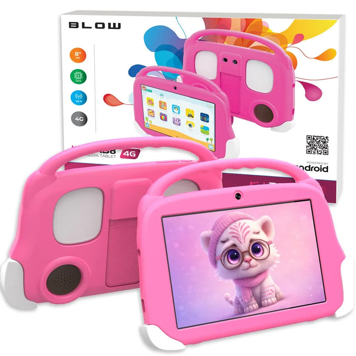 Planšetinis kompiuteris BLOW KidsTAB8 8" 4G, 4GB/64GB rožinis