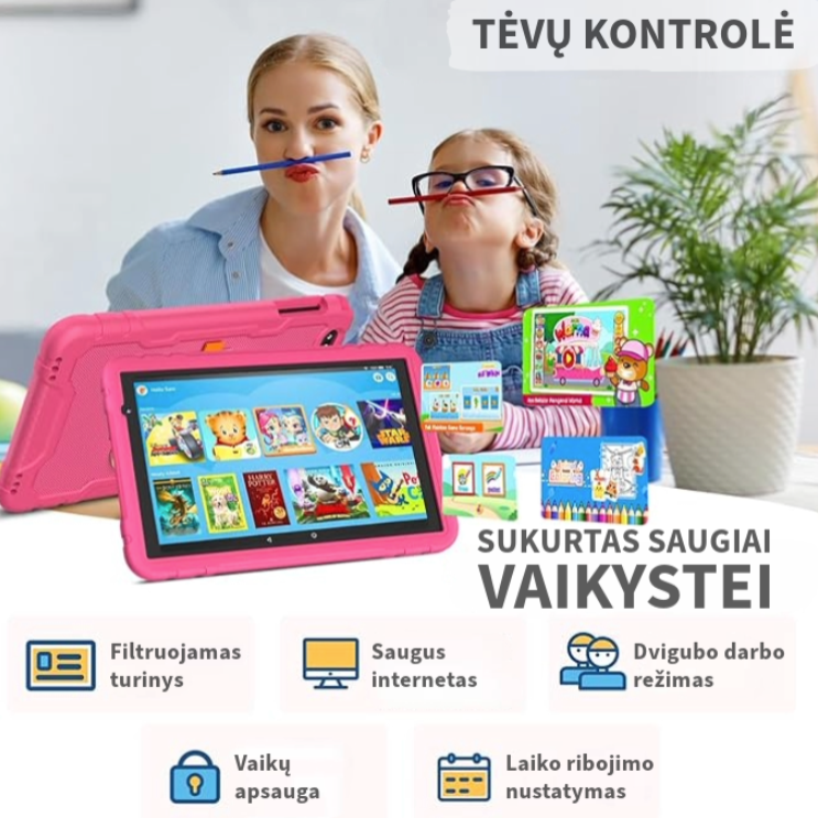 Planšetė vaikams 22GB RAM - 128 ROM (1 TB ROM)