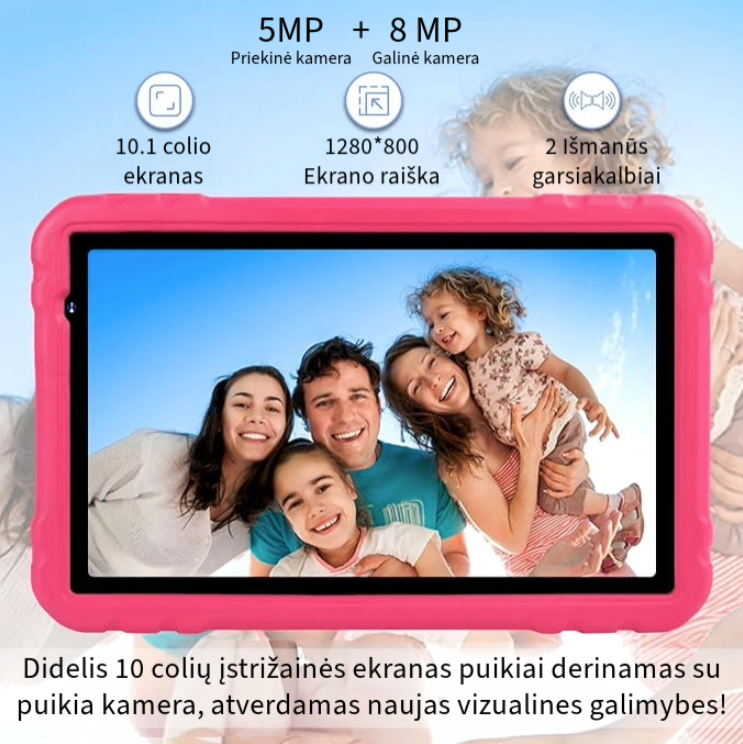 Planšetė vaikams 22GB RAM - 128 ROM (1 TB ROM)