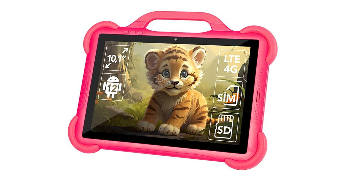 Vaikiškas planšetinis kompiuteris Blow Kids Tab 10, 10,1", 4 GB/64 GB, 4G, rožinis