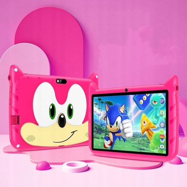 Vaikiškas planšetinis kompiuteris Q80, 3 GB RAM, 32 GB atmintis, raudonas